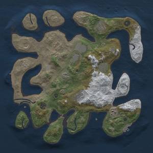 Thumbnail Rust Map: Procedural Map, Size: 3700, Seed: 779206732, 18 Monuments