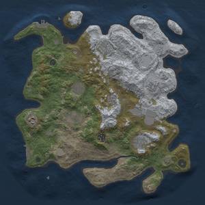 Thumbnail Rust Map: Procedural Map, Size: 3600, Seed: 35, 17 Monuments