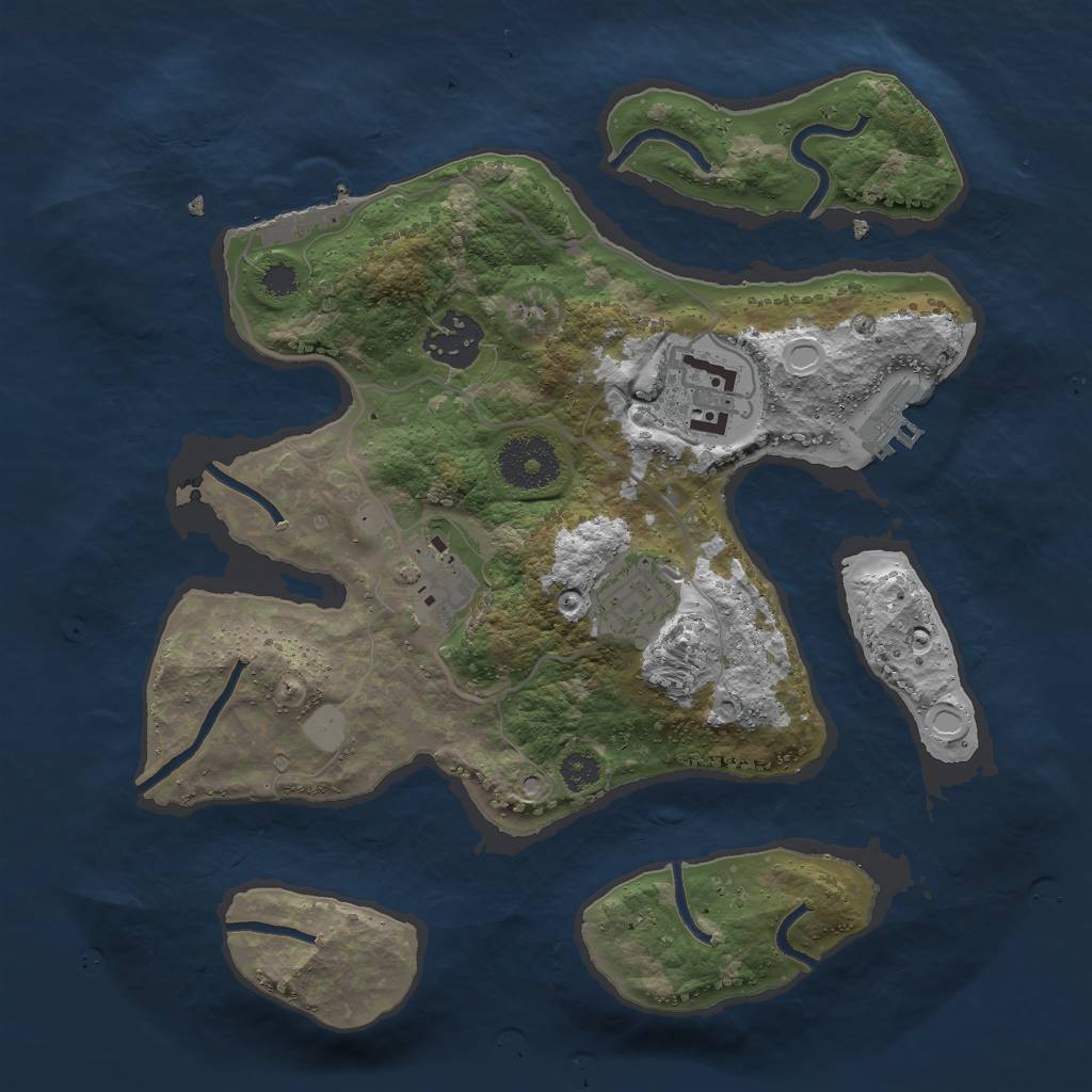 Rust Map: Procedural Map, Size: 2900, Seed: 983714401, 11 Monuments