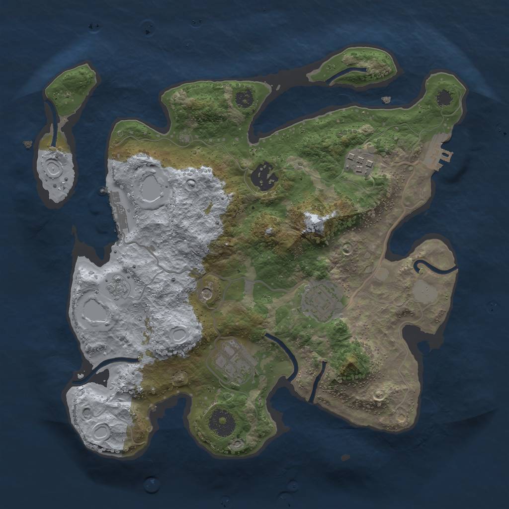 Rust Map: Procedural Map, Size: 2900, Seed: 852102942, 11 Monuments