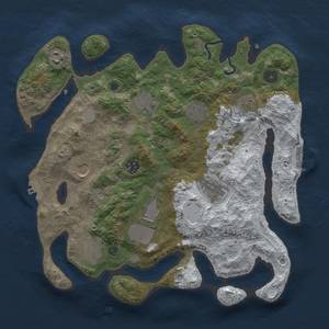 Thumbnail Rust Map: Procedural Map, Size: 3500, Seed: 2169, 18 Monuments