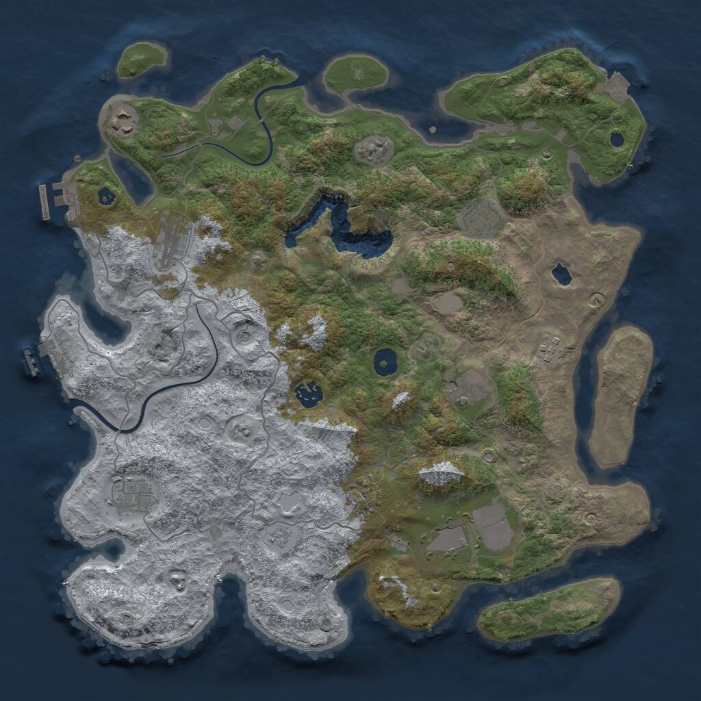 Rust Map: Procedural Map, Size: 4000, Seed: 403318, 15 Monuments