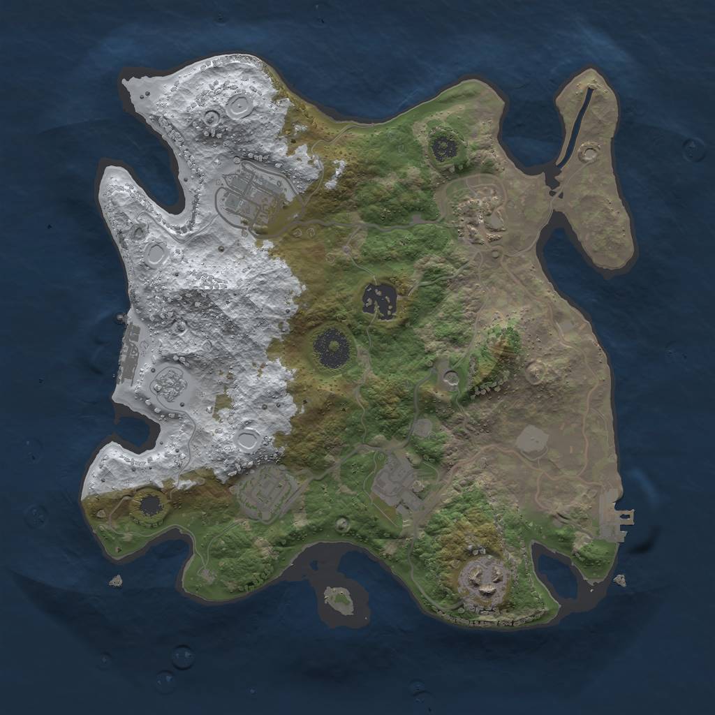 Rust Map: Procedural Map, Size: 2900, Seed: 203869263, 15 Monuments