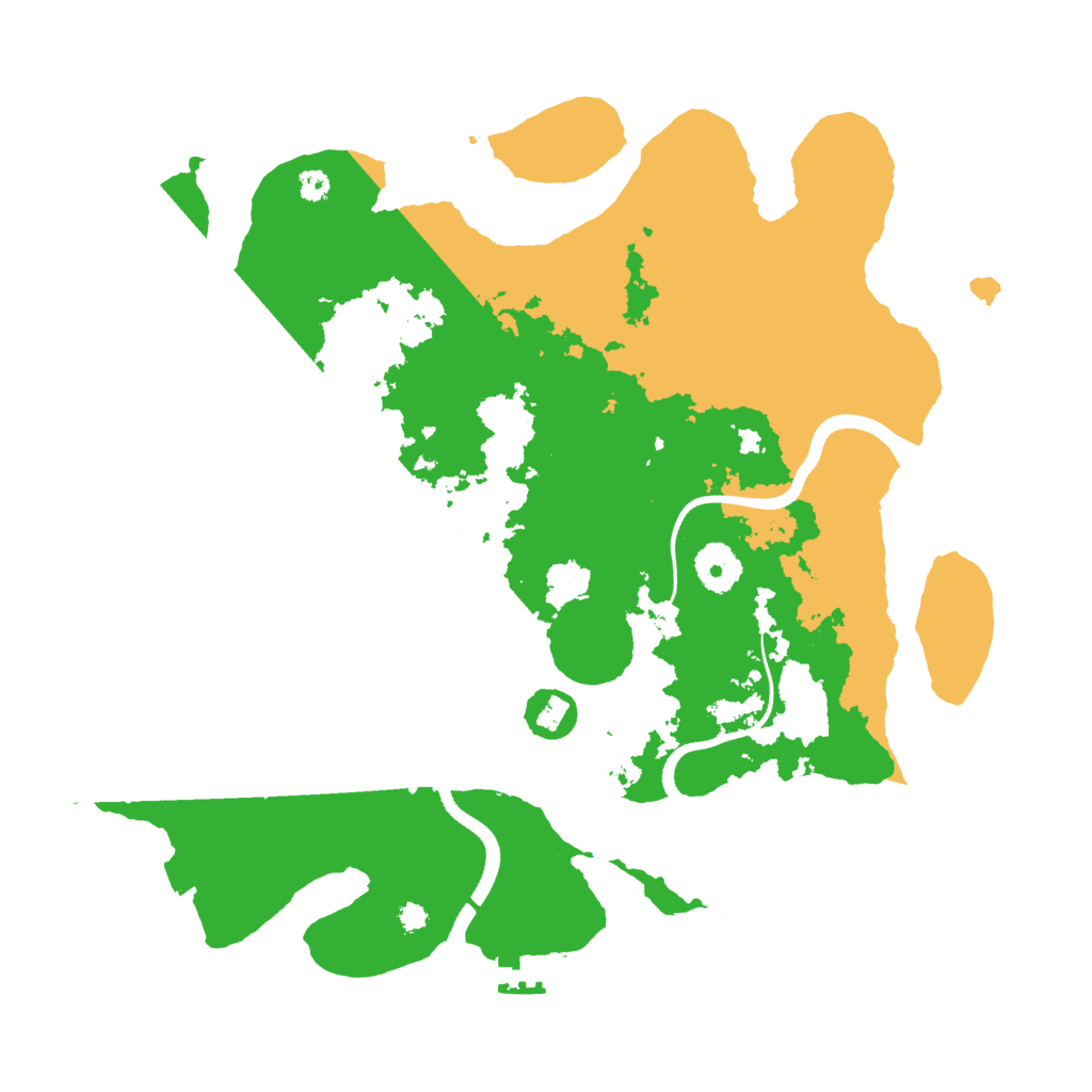 Biome Rust Map: Procedural Map, Size: 3500, Seed: 1515151