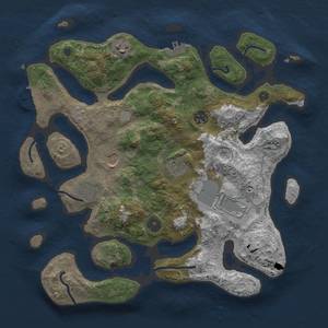 Thumbnail Rust Map: Procedural Map, Size: 3500, Seed: 3500, 15 Monuments