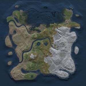 Thumbnail Rust Map: Procedural Map, Size: 3500, Seed: 3500, 14 Monuments
