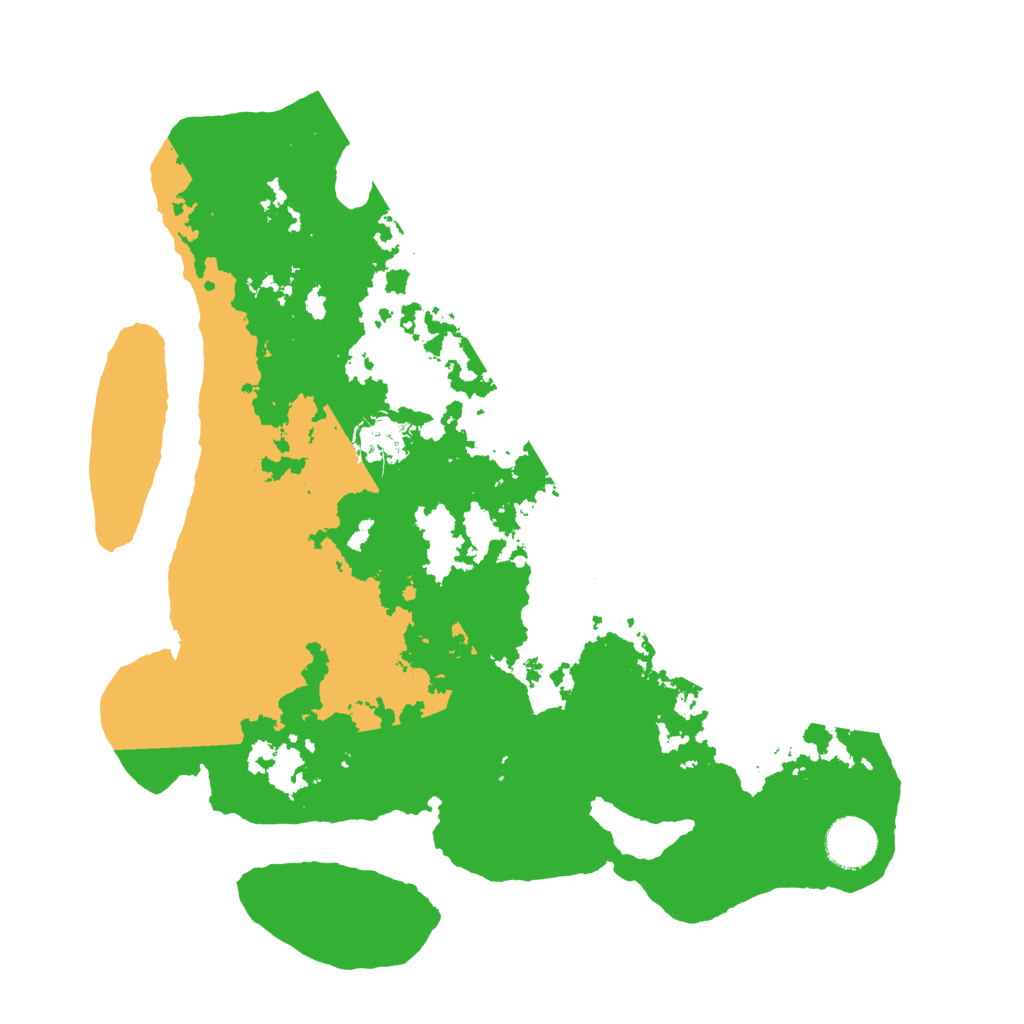 Biome Rust Map: Barren, Size: 3500, Seed: 442848245