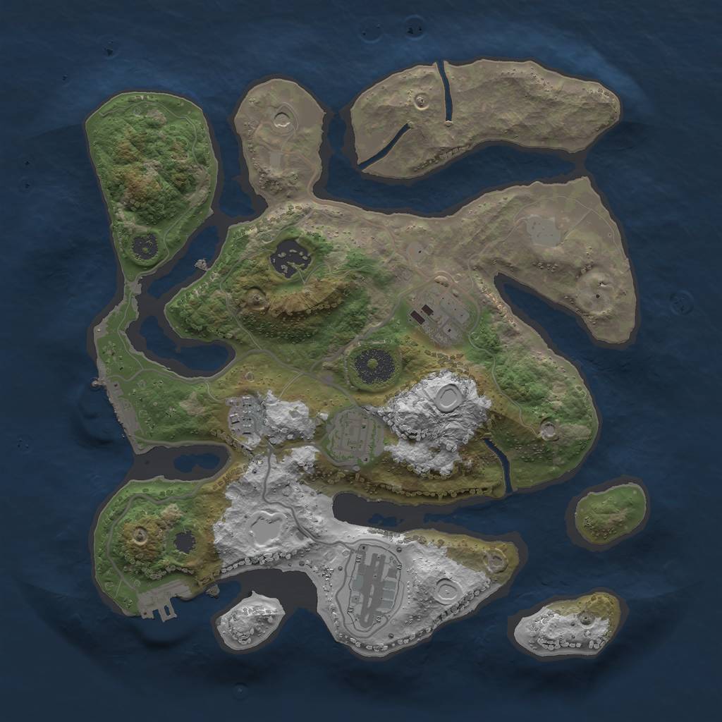 Rust Map: Procedural Map, Size: 2900, Seed: 100944, 13 Monuments