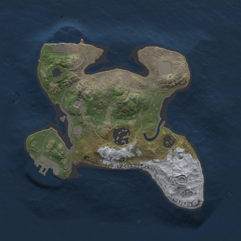 Rust Map: Procedural Map, Size: 2000, Seed: 9811354, 7 Monuments