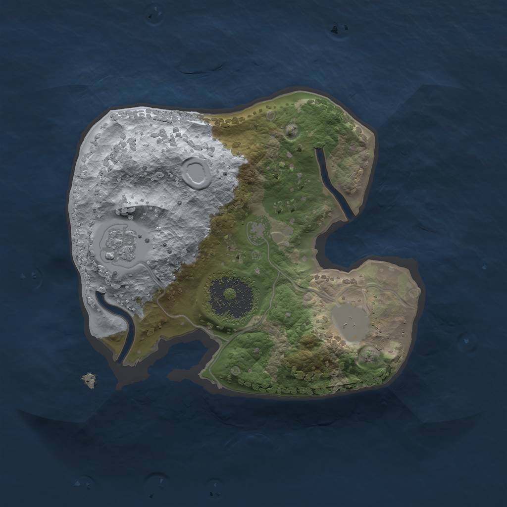 Rust Map: Procedural Map, Size: 1750, Seed: 1442127558, 4 Monuments