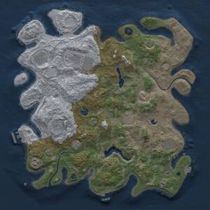 Thumbnail Rust Map: Procedural Map, Size: 4000, Seed: 612351, 14 Monuments