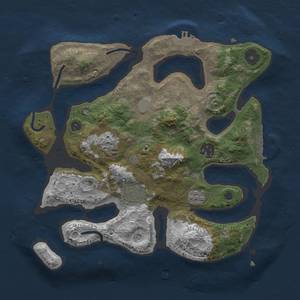 Thumbnail Rust Map: Procedural Map, Size: 3000, Seed: 45678934, 12 Monuments