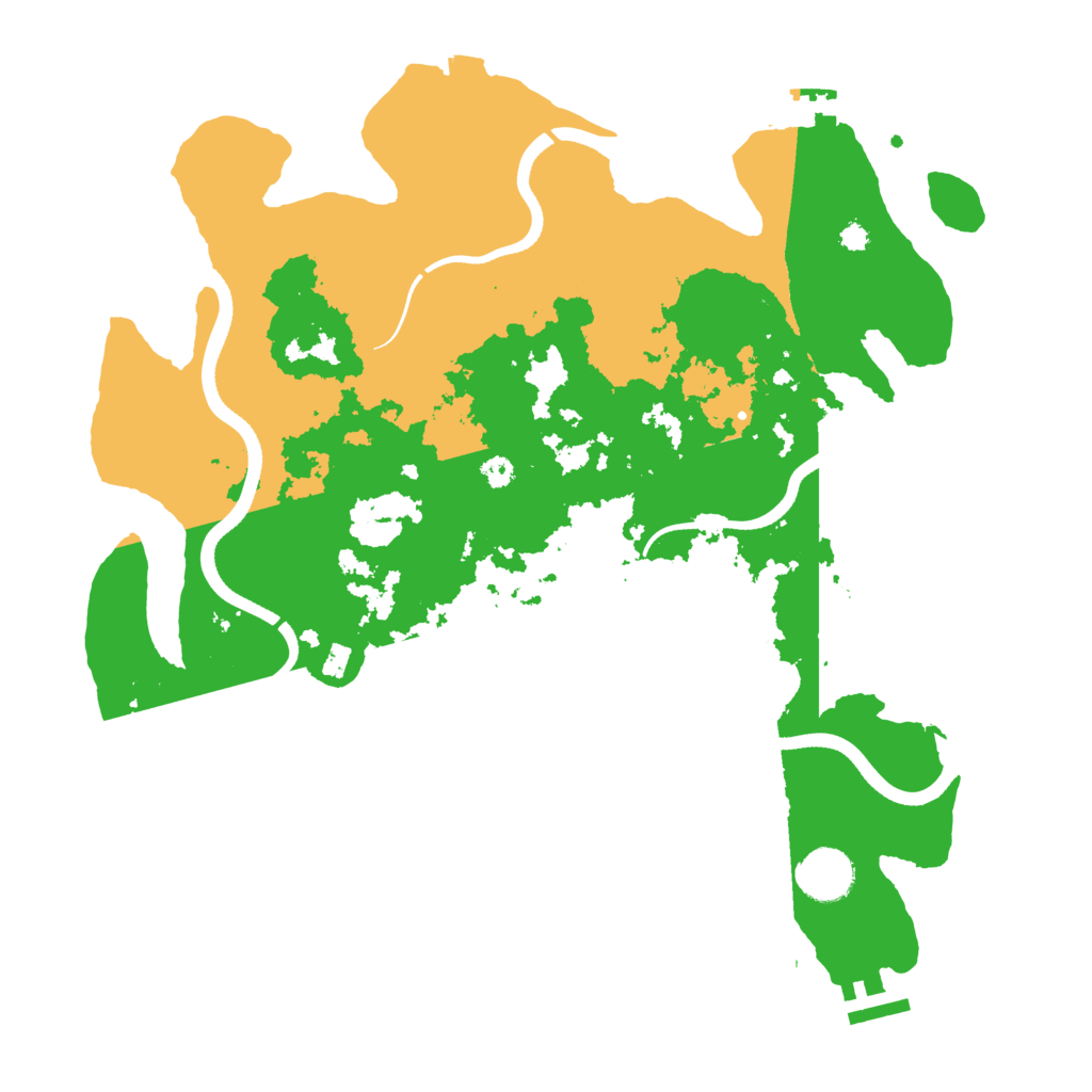 Biome Rust Map: Procedural Map, Size: 3550, Seed: 19384
