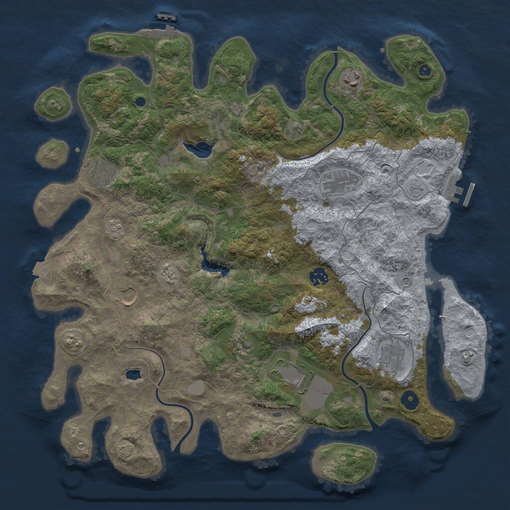 Rust Map: Procedural Map, Size: 4200, Seed: 2117740, 15 Monuments