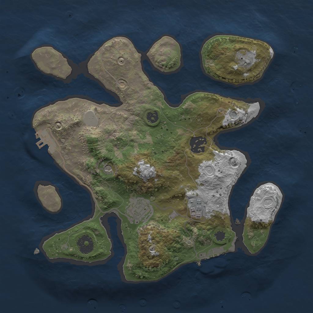 Rust Map: Procedural Map, Size: 2700, Seed: 1335, 11 Monuments