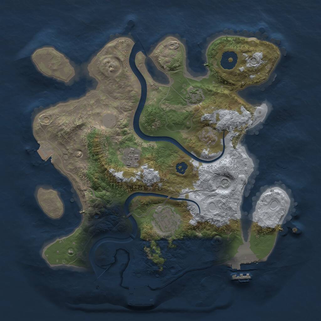 Rust Map: Procedural Map, Size: 2700, Seed: 1335, 7 Monuments