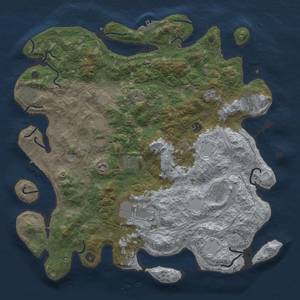 Thumbnail Rust Map: Procedural Map, Size: 4500, Seed: 69420, 16 Monuments