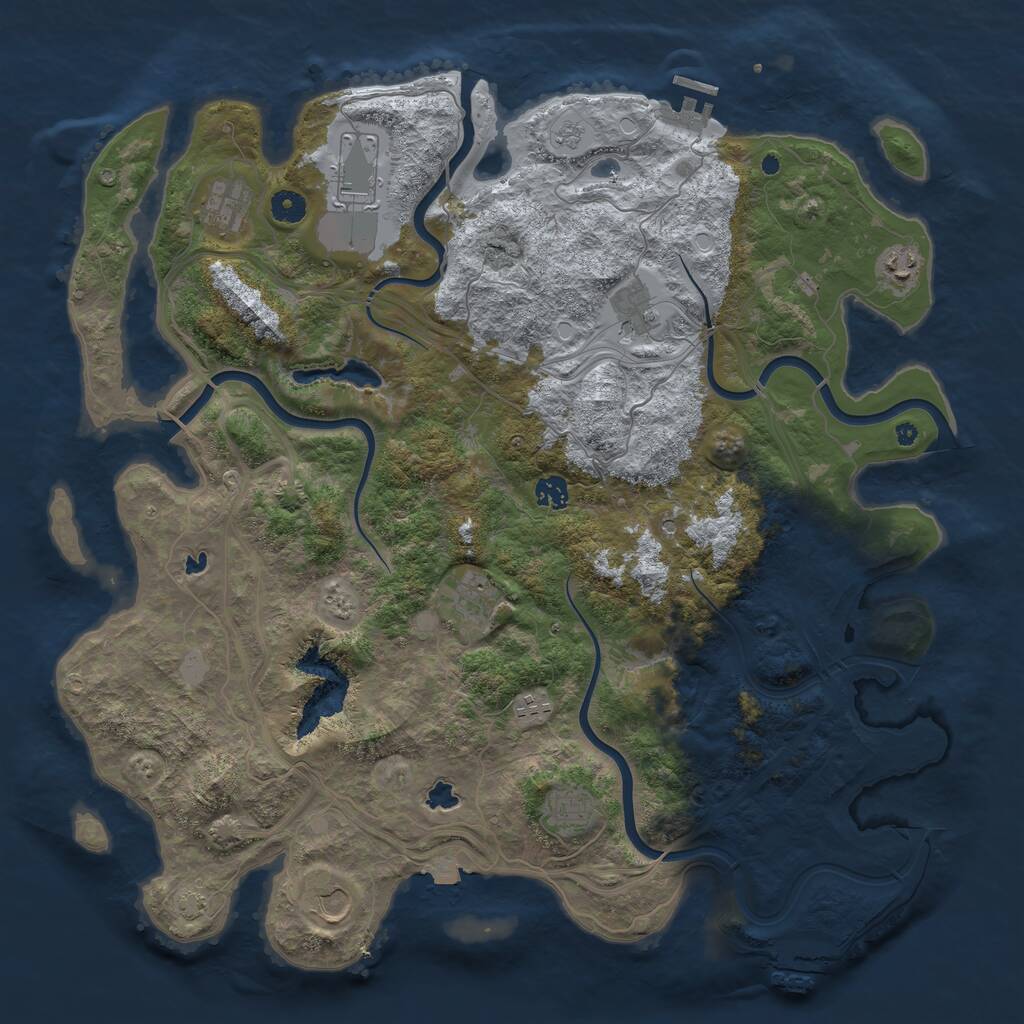 Rust Map: Procedural Map, Size: 4500, Seed: 78927241, 15 Monuments