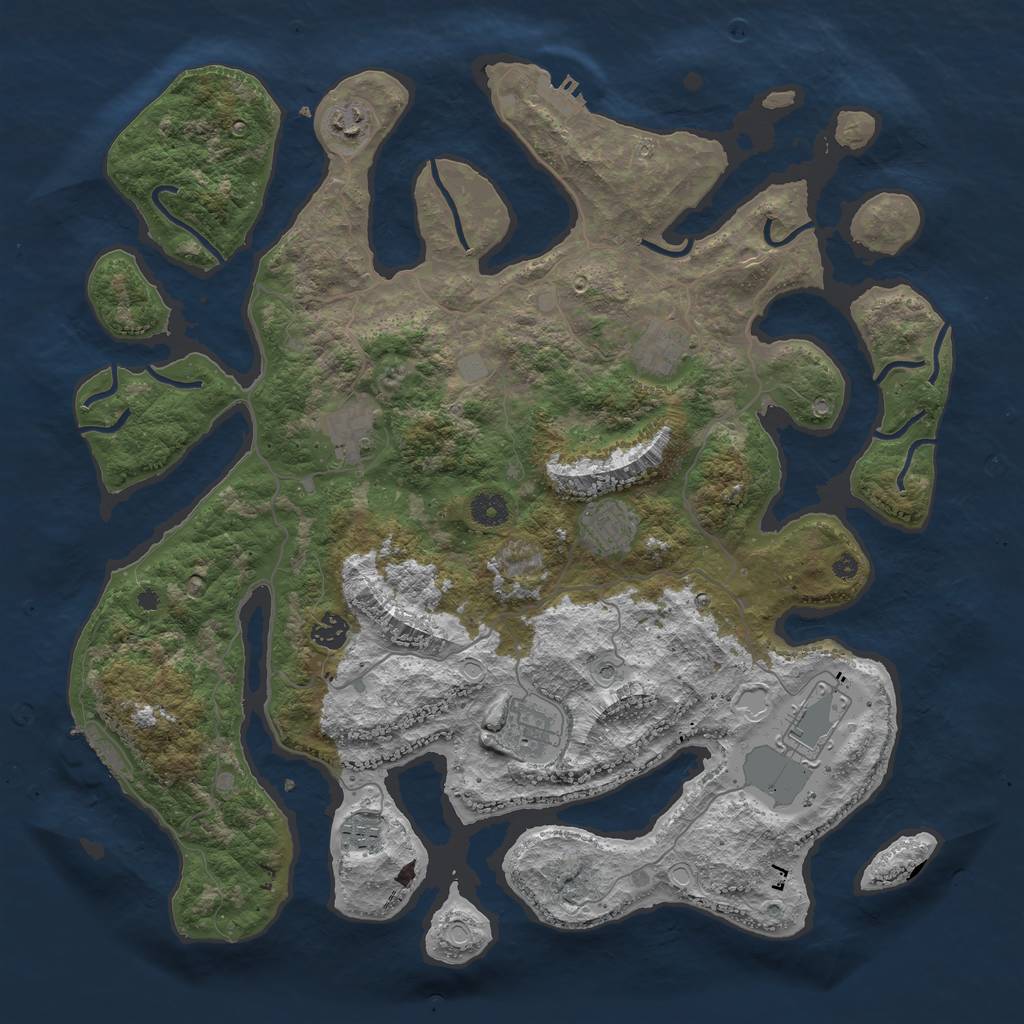 Rust Map: Procedural Map, Size: 4250, Seed: 50000, 16 Monuments