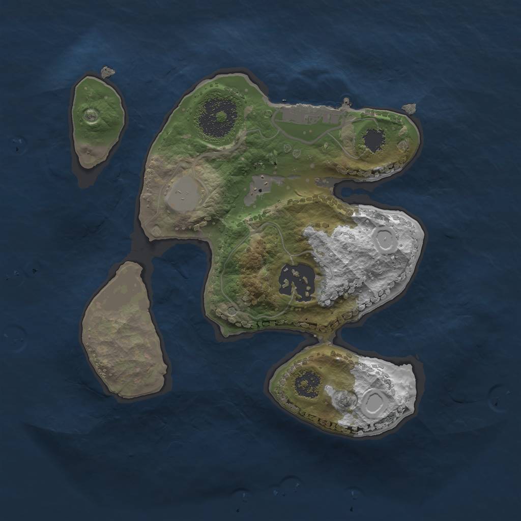 Rust Map: Procedural Map, Size: 2000, Seed: 438520899, 7 Monuments