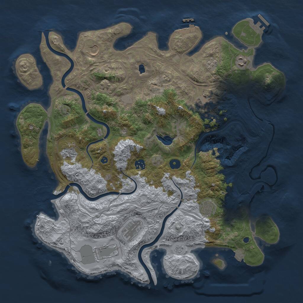 Rust Map: Procedural Map, Size: 4250, Seed: 6738, 15 Monuments