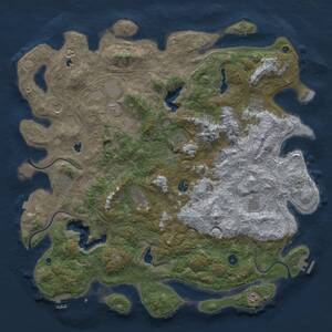 Thumbnail Rust Map: Procedural Map, Size: 5000, Seed: 6737, 16 Monuments