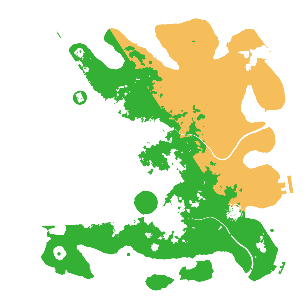 Biome Rust Map: Procedural Map, Size: 3550, Seed: 790513
