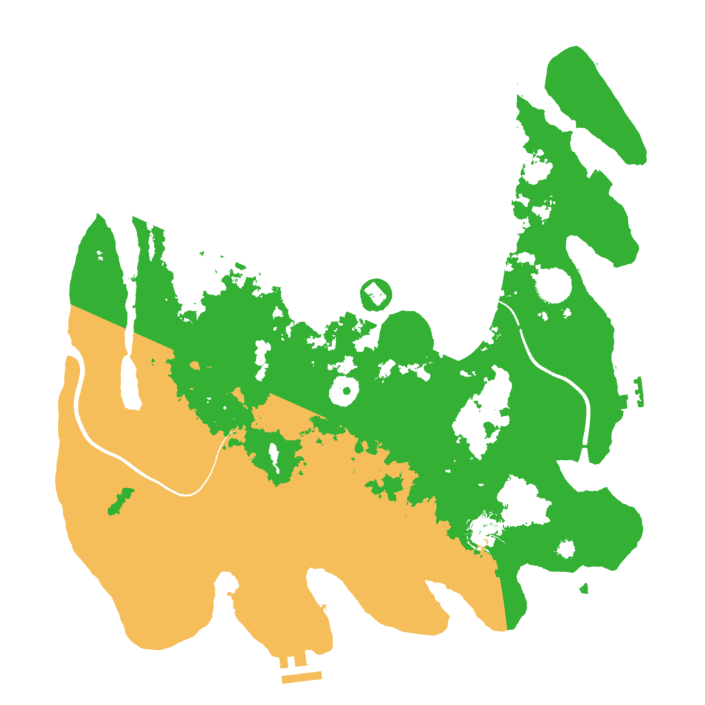 Biome Rust Map: Procedural Map, Size: 3550, Seed: 851472