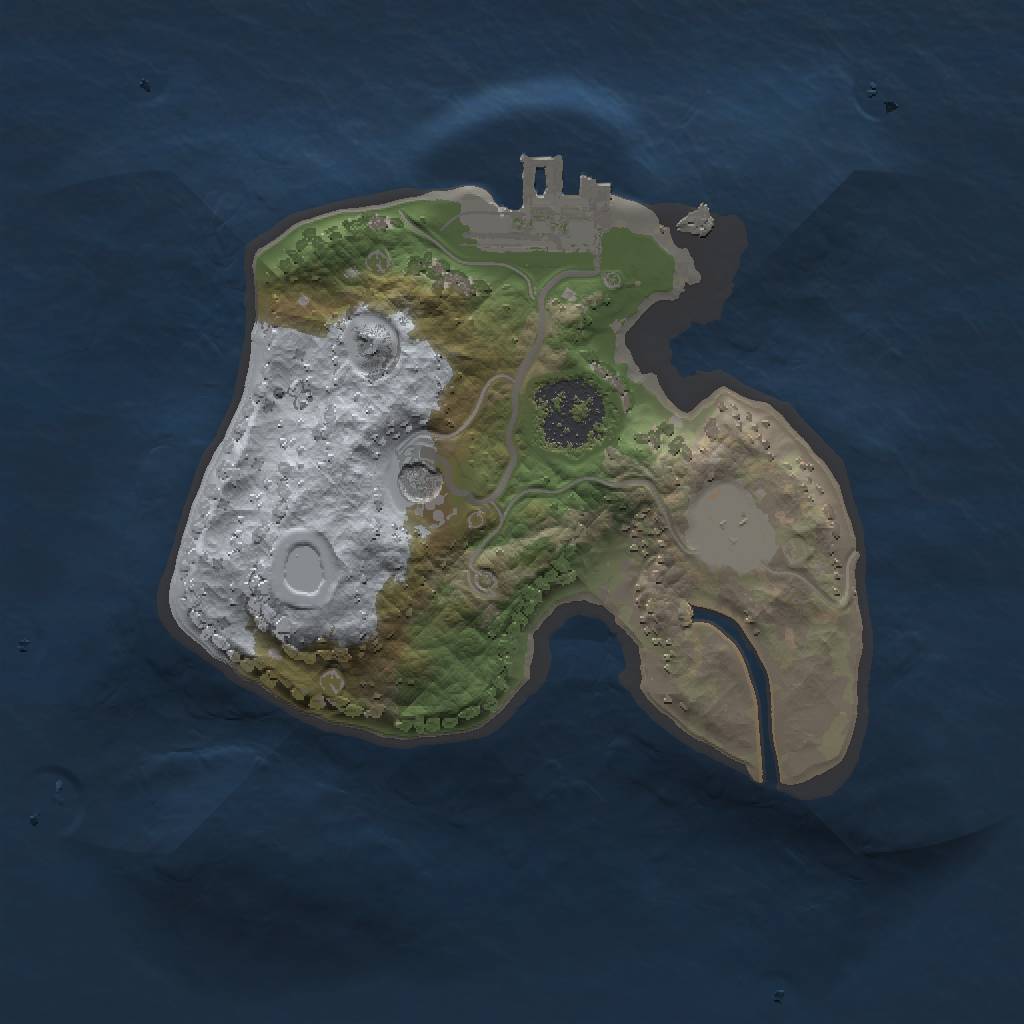 Rust Map: Procedural Map, Size: 1500, Seed: 1853863802, 5 Monuments