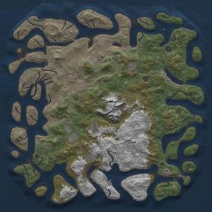 Thumbnail Rust Map: Procedural Map, Size: 5500, Seed: 666, 19 Monuments