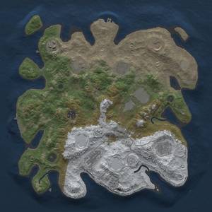 Thumbnail Rust Map: Procedural Map, Size: 3500, Seed: 446201658, 18 Monuments