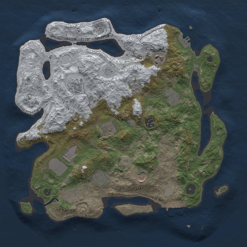 Rust Map: Procedural Map, Size: 3550, Seed: 349148, 19 Monuments
