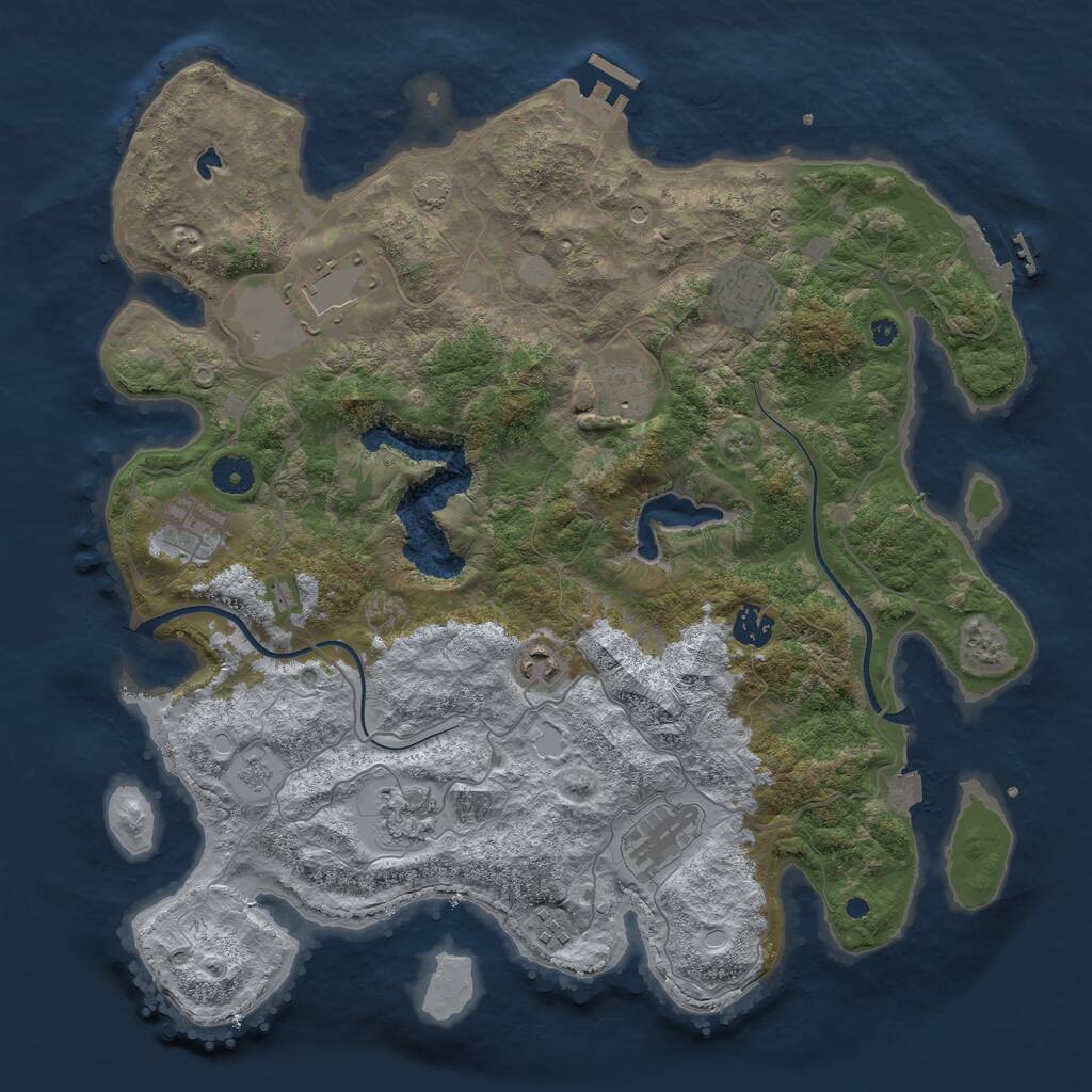 Rust Map: Procedural Map, Size: 4000, Seed: 963148, 15 Monuments