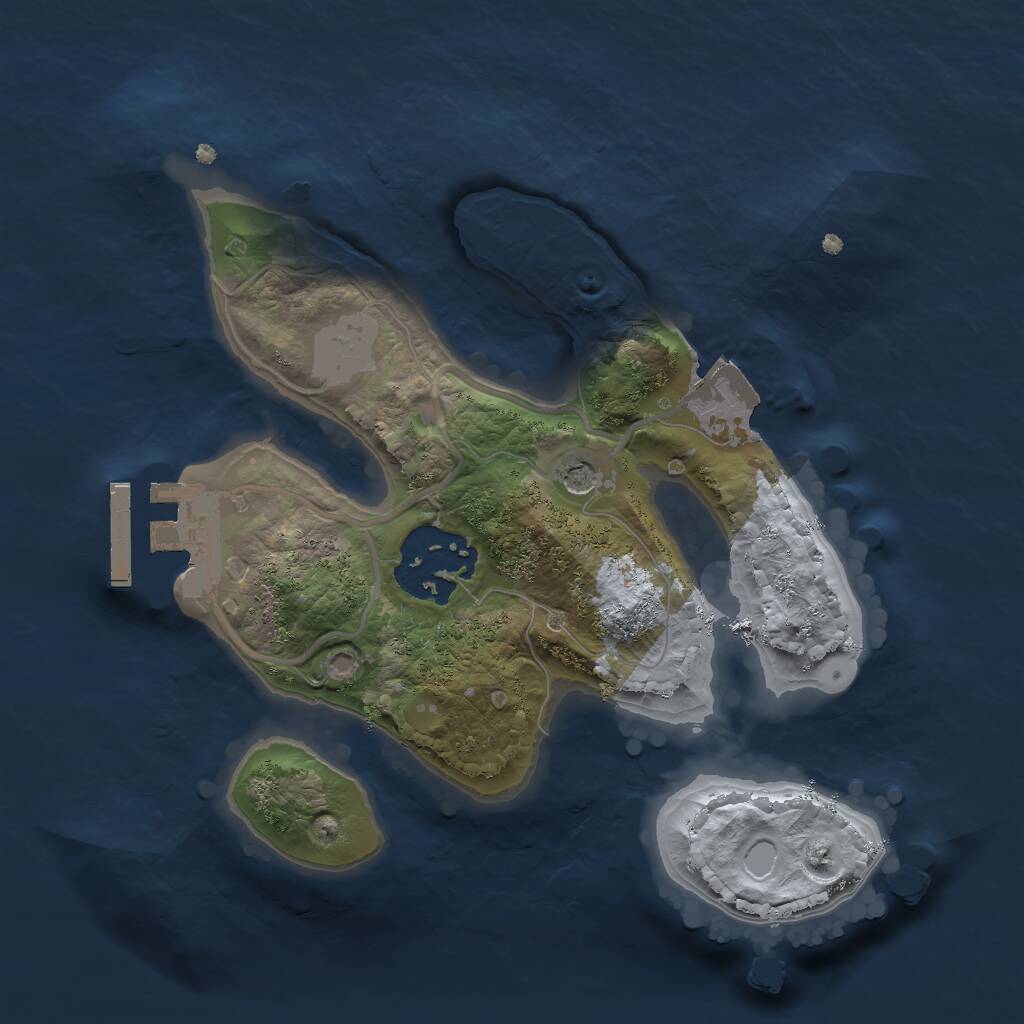 Rust Map: Procedural Map, Size: 2000, Seed: 2131441, 4 Monuments