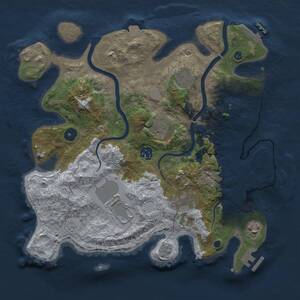 Thumbnail Rust Map: Procedural Map, Size: 3500, Seed: 911, 13 Monuments