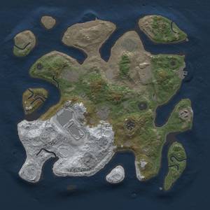 Thumbnail Rust Map: Procedural Map, Size: 3500, Seed: 911, 17 Monuments