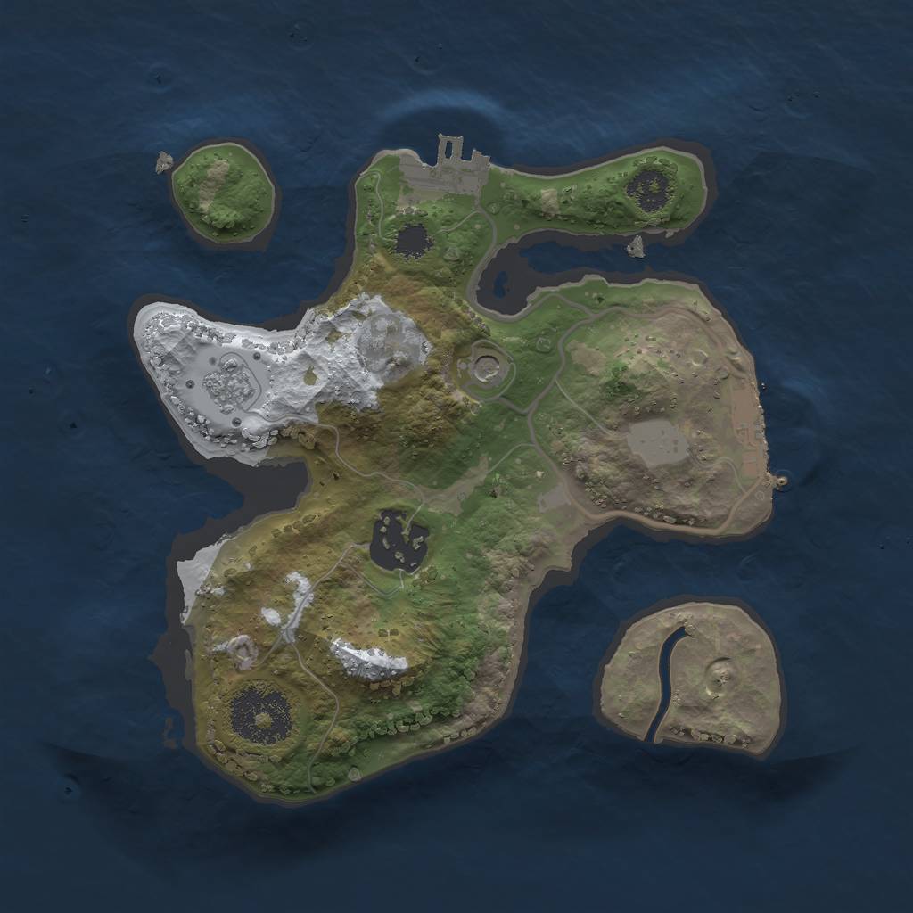 Rust Map: Procedural Map, Size: 2250, Seed: 164, 10 Monuments