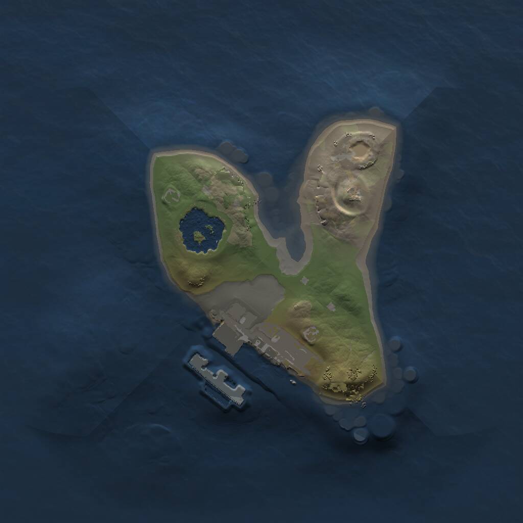 Rust Map: Procedural Map, Size: 1200, Seed: 1232, 2 Monuments