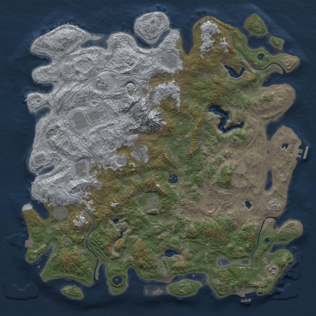 Rust Map: Procedural Map, Size: 5000, Seed: 85, 17 Monuments