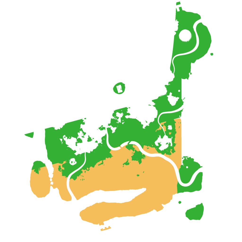 Biome Rust Map: Procedural Map, Size: 3500, Seed: 7563415