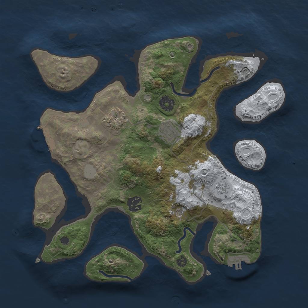 Rust Map: Procedural Map, Size: 3000, Seed: 212022, 12 Monuments