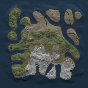 Thumbnail Rust Map: Procedural Map, Size: 3500, Seed: 1534, 15 Monuments