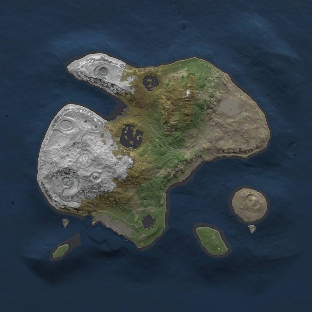 Rust Map: Procedural Map, Size: 2000, Seed: 120069815, 8 Monuments