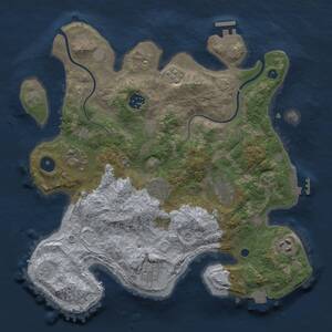 Thumbnail Rust Map: Procedural Map, Size: 3300, Seed: 2147483647, 13 Monuments