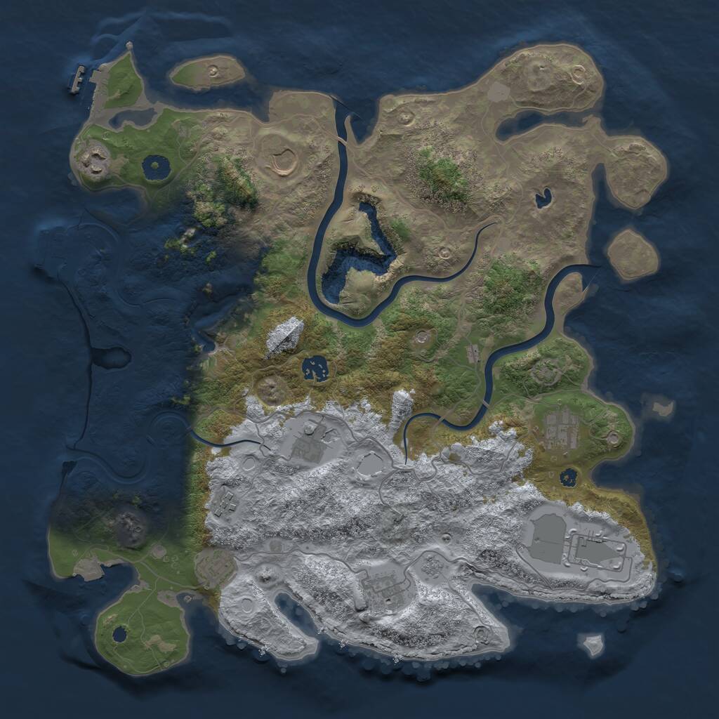Rust Map: Procedural Map, Size: 4000, Seed: 138978, 15 Monuments