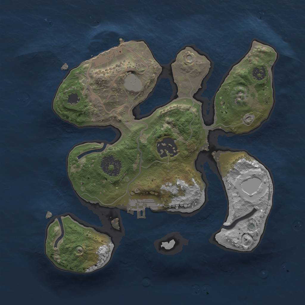 Rust Map: Procedural Map, Size: 2200, Seed: 9, 8 Monuments