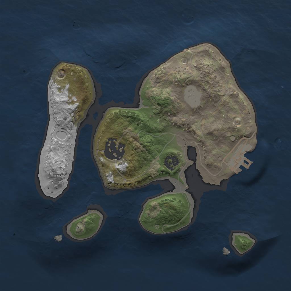 Rust Map: Procedural Map, Size: 2000, Seed: 579182414, 7 Monuments