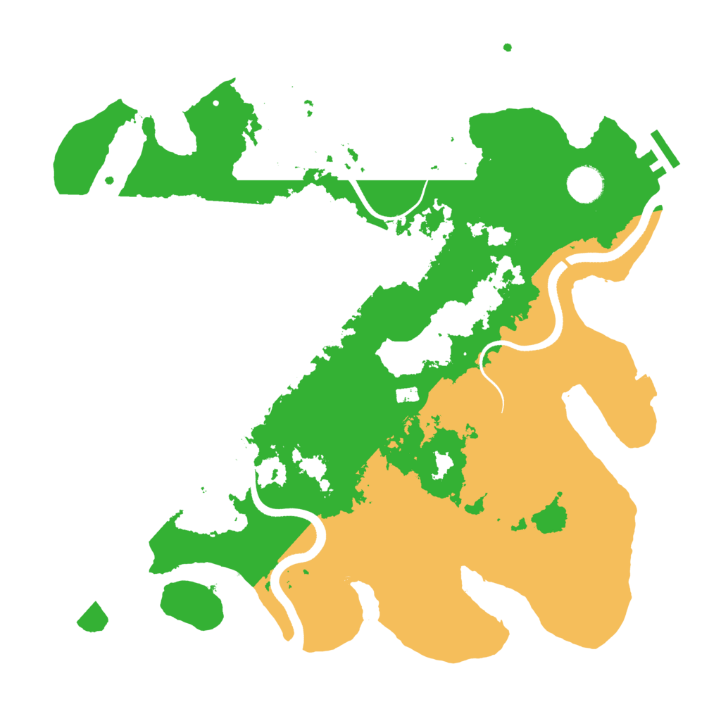 Biome Rust Map: Procedural Map, Size: 3500, Seed: 2