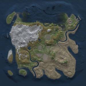 Thumbnail Rust Map: Procedural Map, Size: 3500, Seed: 2, 15 Monuments