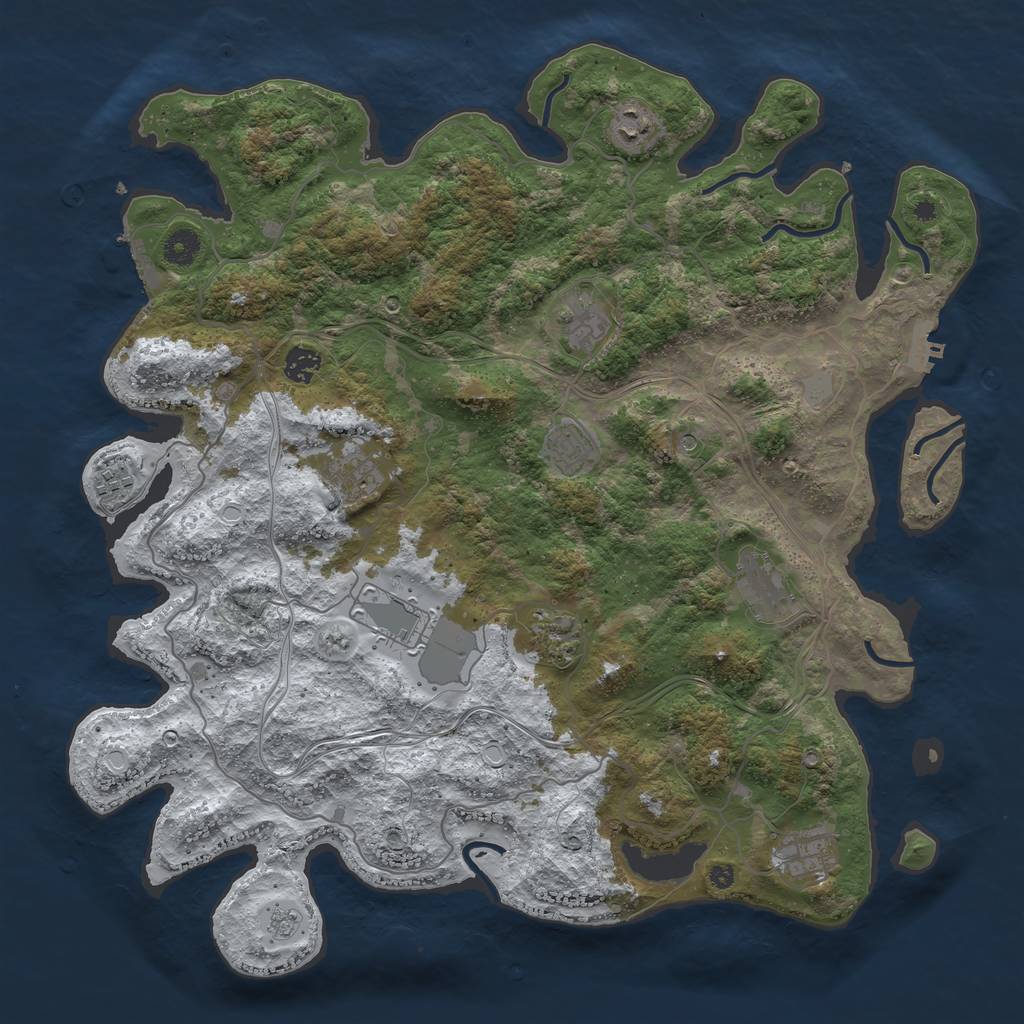 Rust Map: Procedural Map, Size: 4250, Seed: 11381, 19 Monuments